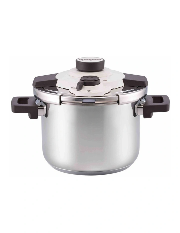 Per Velocita Stainless Steel Pressure Cooker 22cm/6L in Silver