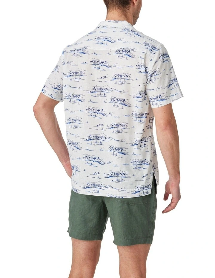 Capri Print Shirt in White