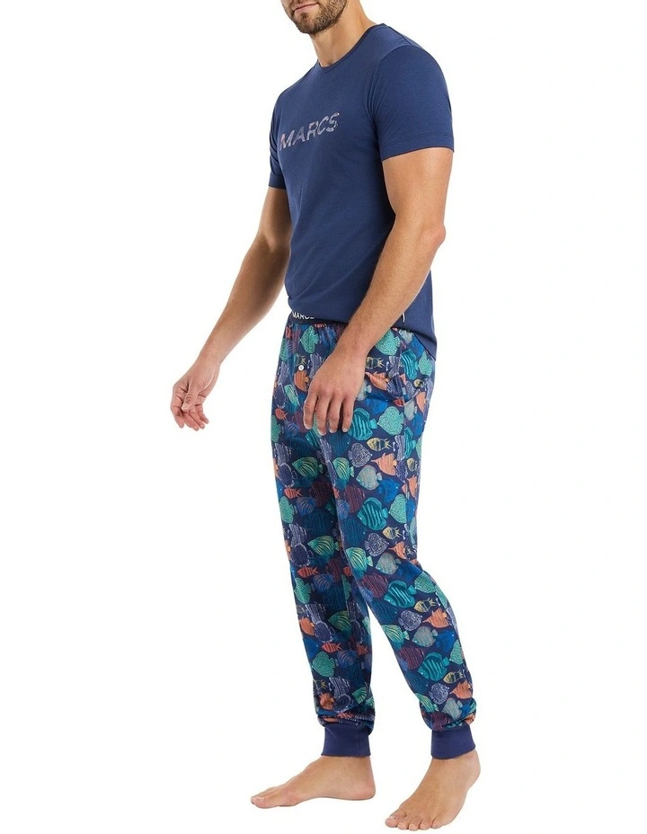 You're Fin-tastic Pyjama Pant Set in Navy Multi