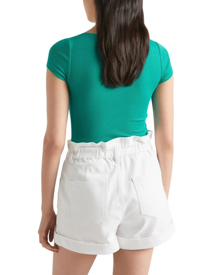 Square Neck Rib Tee