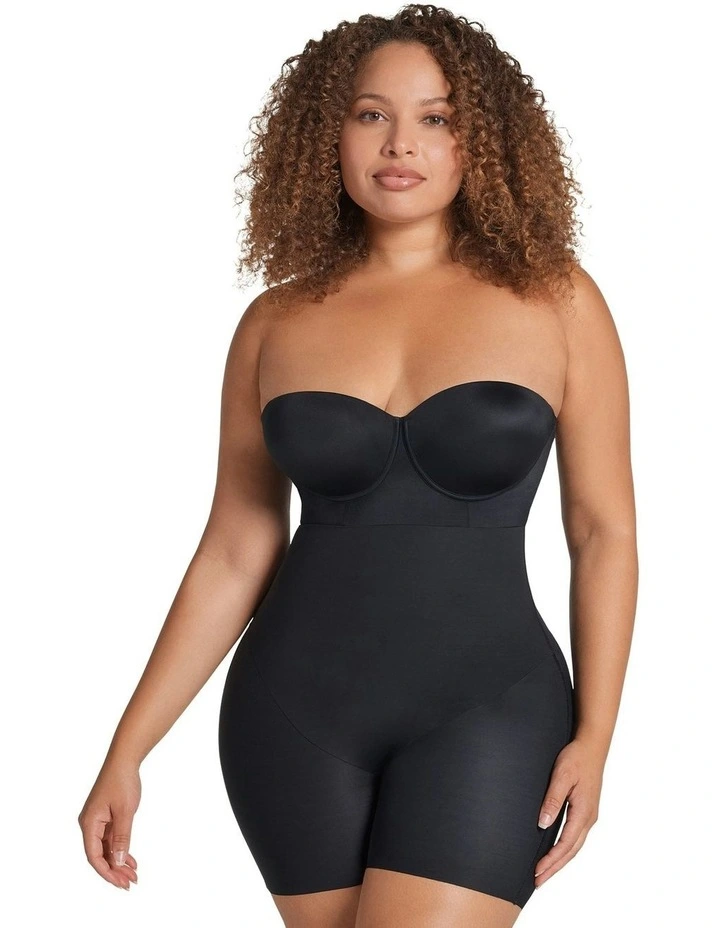On Target Firm Tummy Control Body Shaper Short in Black