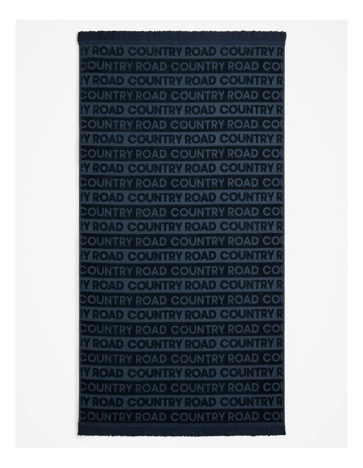 Charlie Beach Australian Cotton Beach Towel in Navy