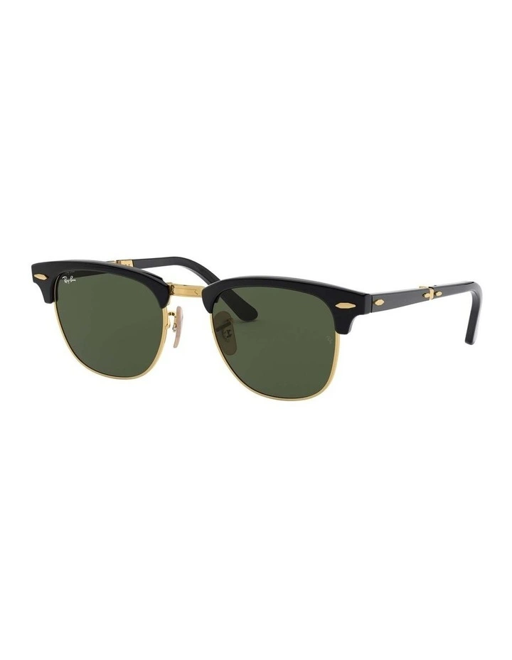 Clubmaster Folding Black RB2176 Sunglasses