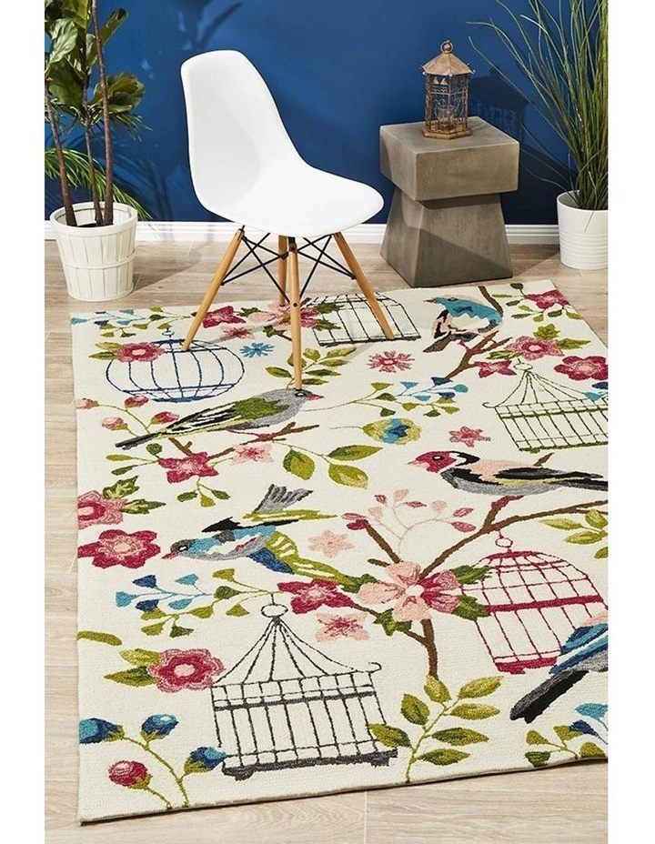 Copacabana Finch and Nest Exquisite Rug in Multi