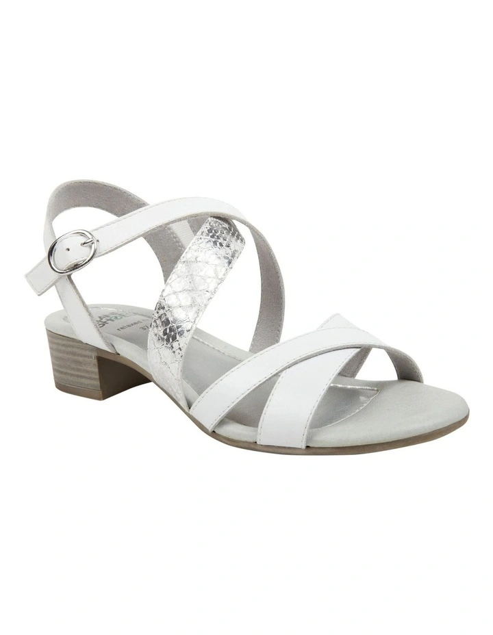 Filly Leather Sandal in White