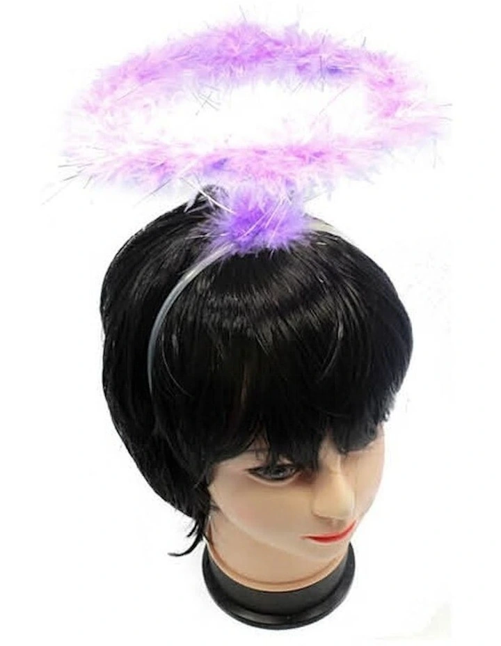 Angel Headband Fairy Halo Hair Hoop Costume in Violet Purple