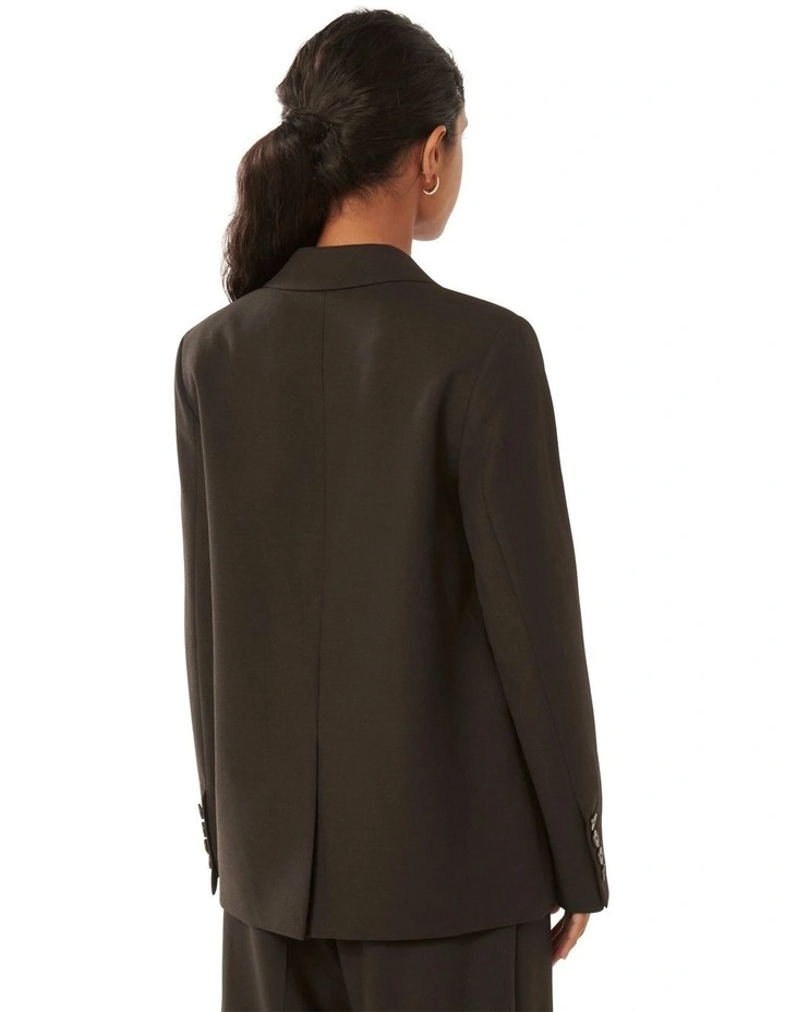 Kyla Double Breasted Blazer in Brown