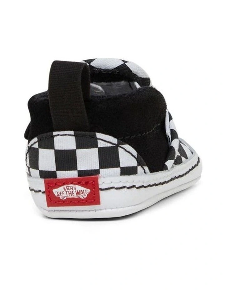 Classic Slip On V Crib Prewalker in Black/White