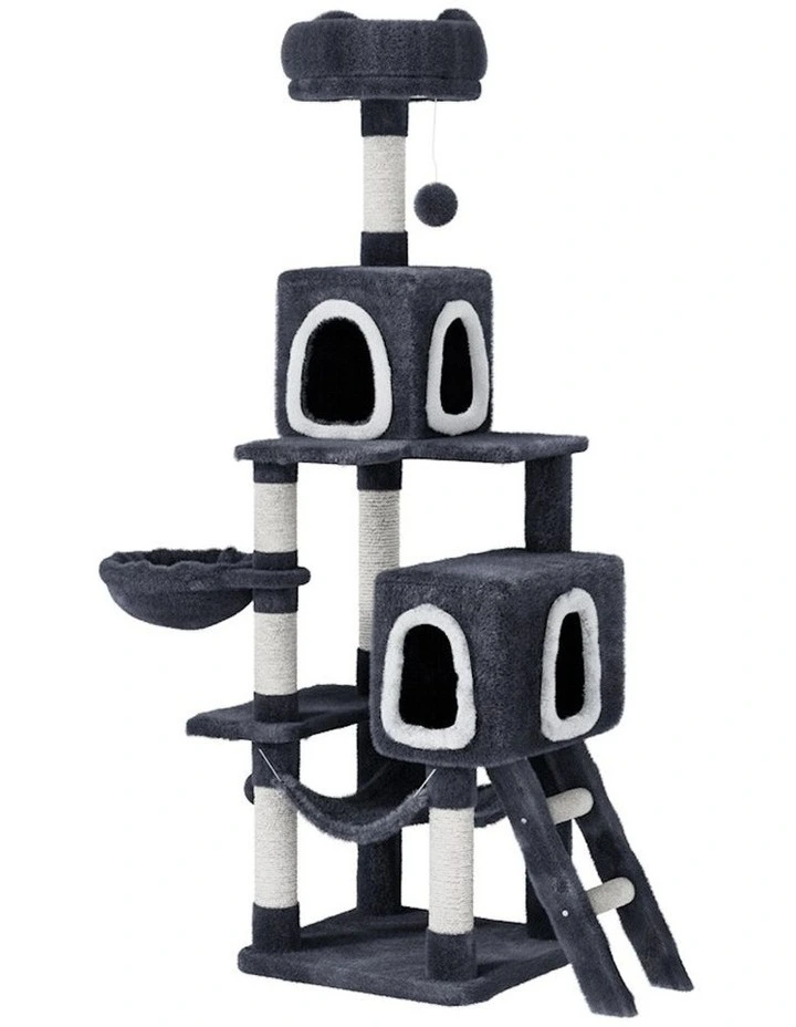 Tower Scratching Cat Tree 168cm in Grey