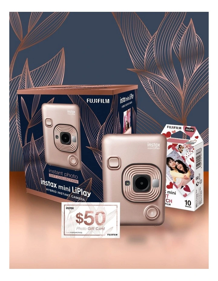 instax mini LiPlay Instant Photo Gift Collection in Blush Gold 85439