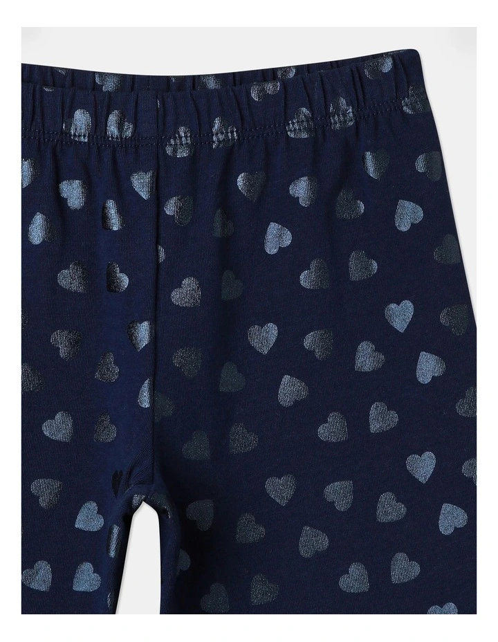 Essential Metallic Legging in Navy