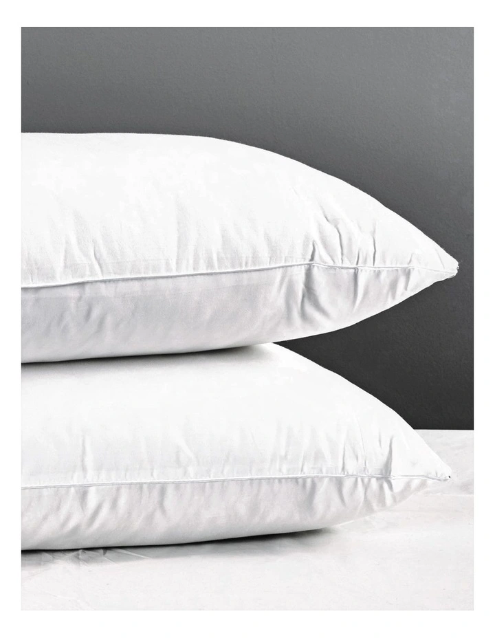 Luxe Down-Like Pillow Medium 2 Pack in White
