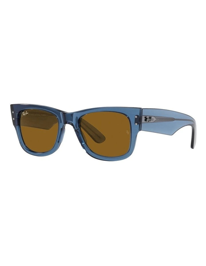 Mega Wayfarer Bio-Based Sunglasses in Blue