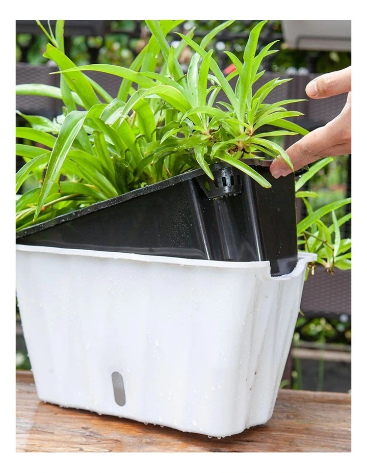 Rectangular Flower Pot Small 35cm in White