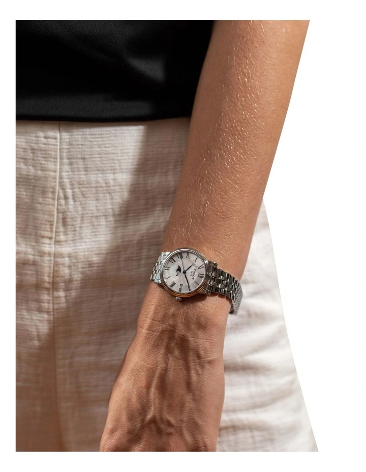 Carson Premium Lady Moonphase T1222231103300 Watch in Silver