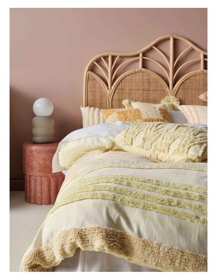 Briony Quilt Cover Set in Lemon