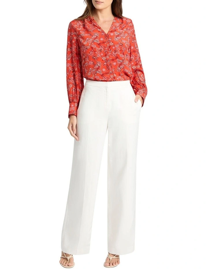 Miya Silk Blouse in Poppy Multi