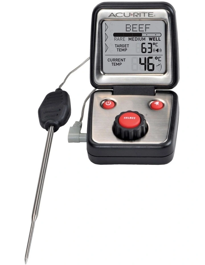 Programmable Meat Thermometer in Black