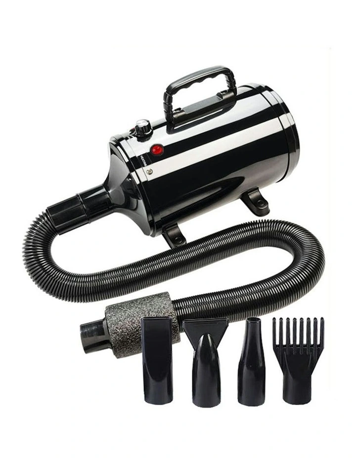 Floofi Pet Hair Dryer Advance Button Version Adjustable Wind Control in Black