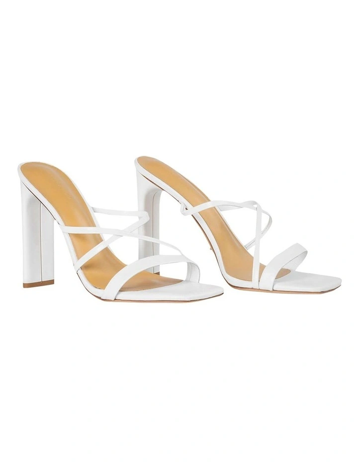 Fior White Kid Heels