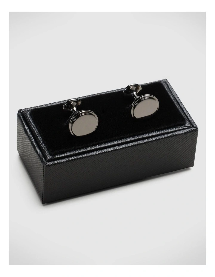 Champagne Glass Shaped Cufflinks in Gunmetal