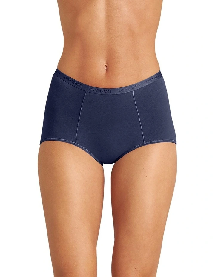 Body Cotton Full Brief in Medieval Blue