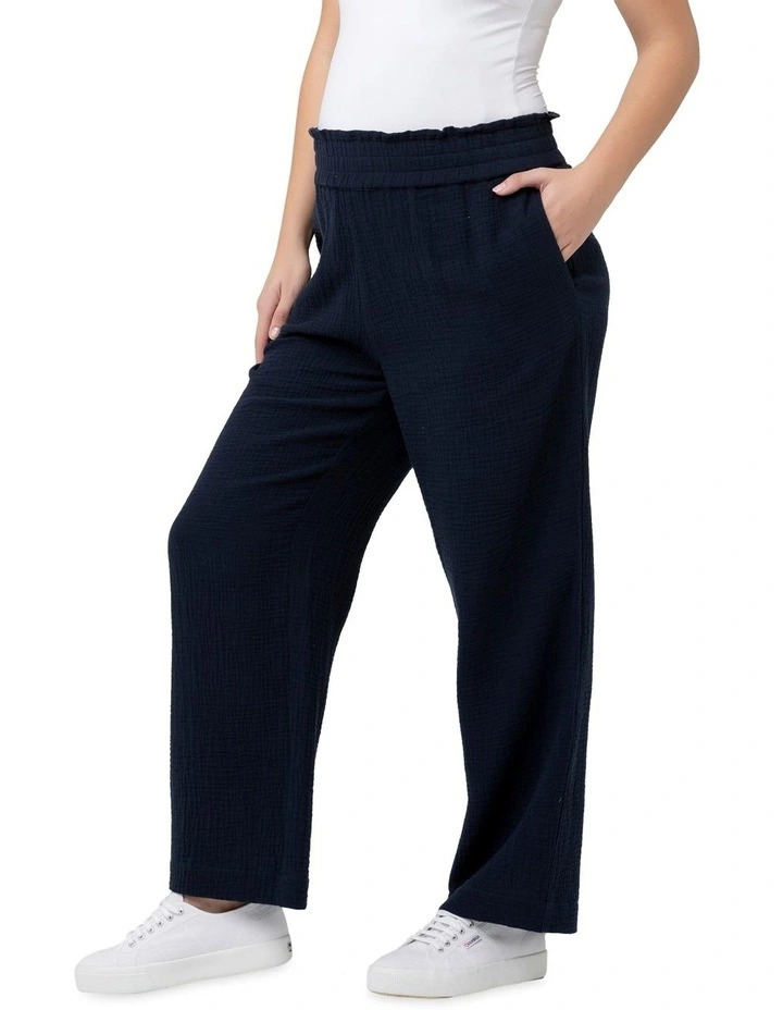 Cody Wide Leg Pant in Navy