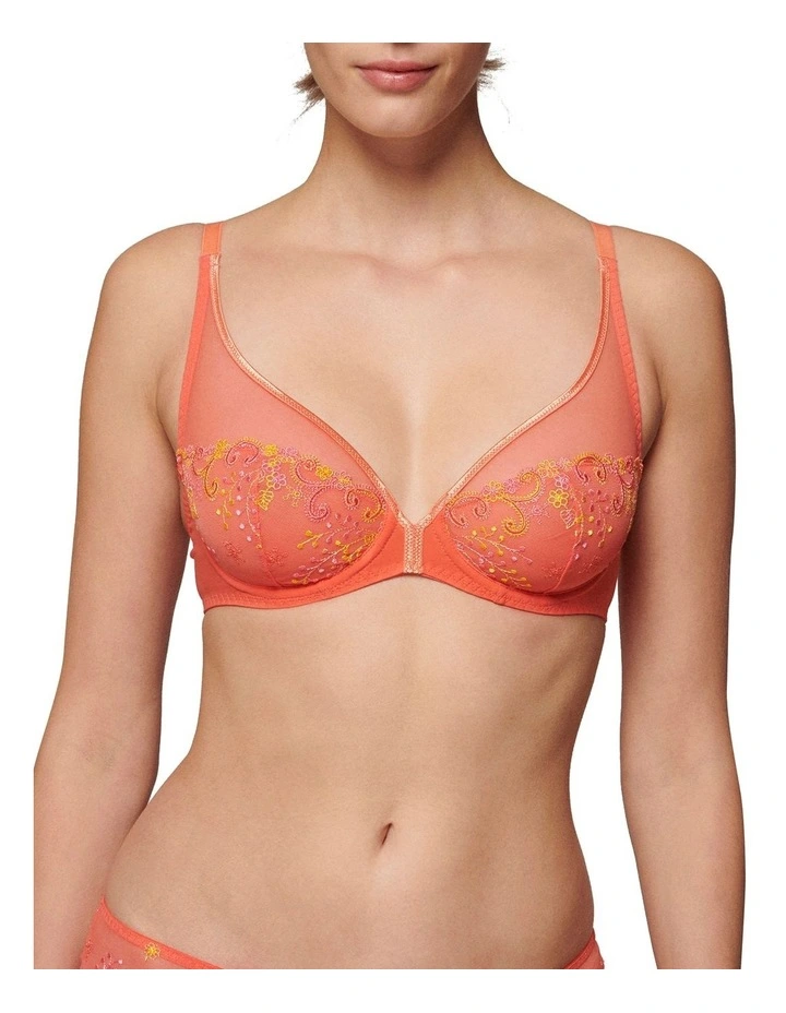 Delice Full Cup Plunge Bra in Orange