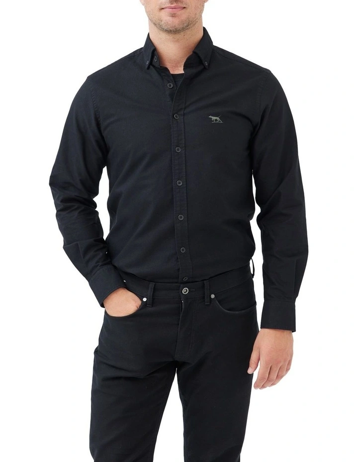 Gunn Oxford Sports Fit Shirt in Onyx