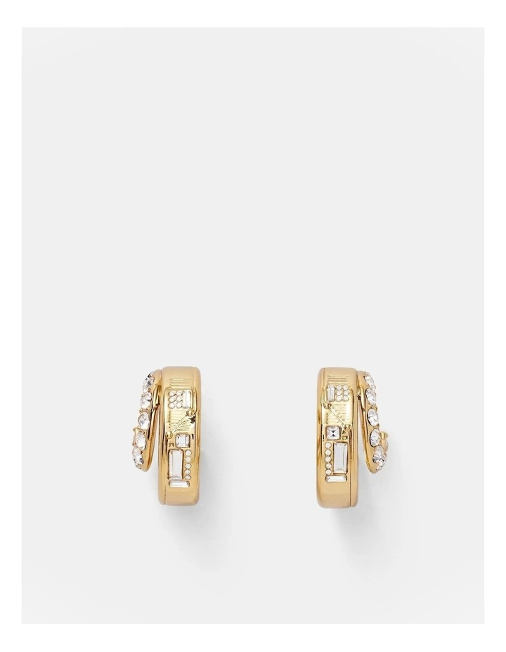 Circuit Duo Hoop Earrings in Gold