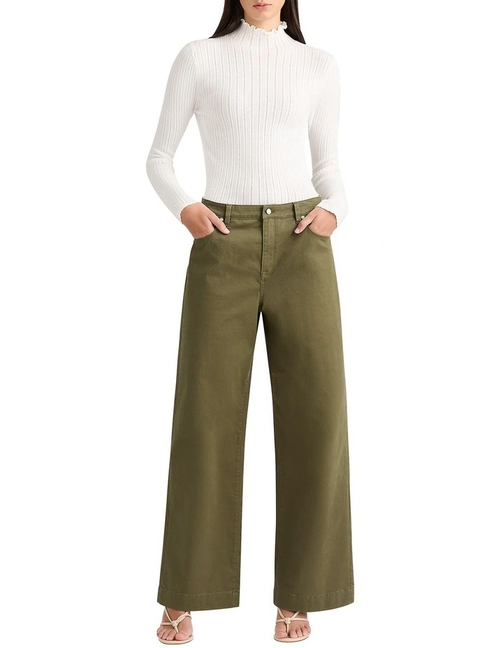 Papillion Pointelle Knit Top in Ivory