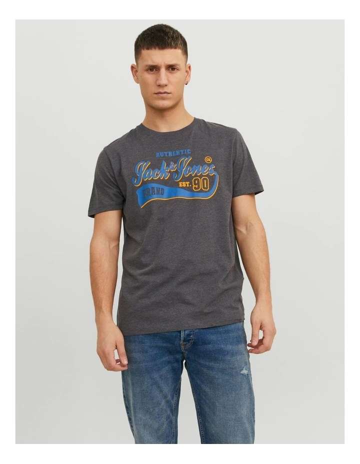 Logo Organic Cotton T-Shirt in Dark Grey