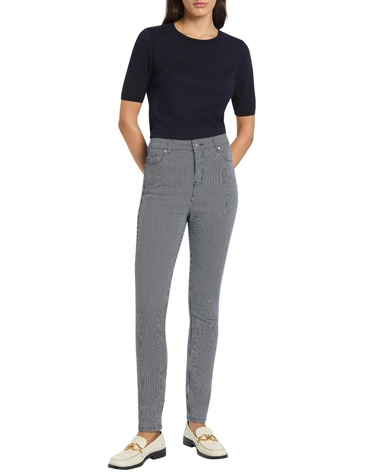 Piper Railroad Stripe Jean in Blue Multi