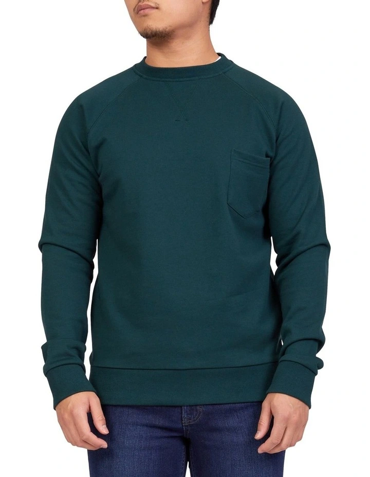 Todd Crew Neck In Deep Green
