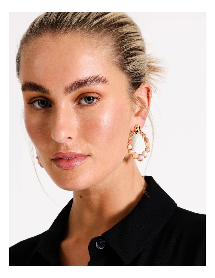 Stone Earring in Pink