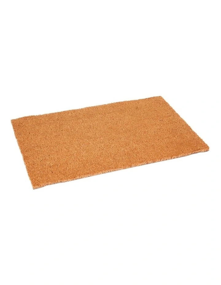 Nubra Plain Natural PVC Backed Coir Door Mat 45x75 cm