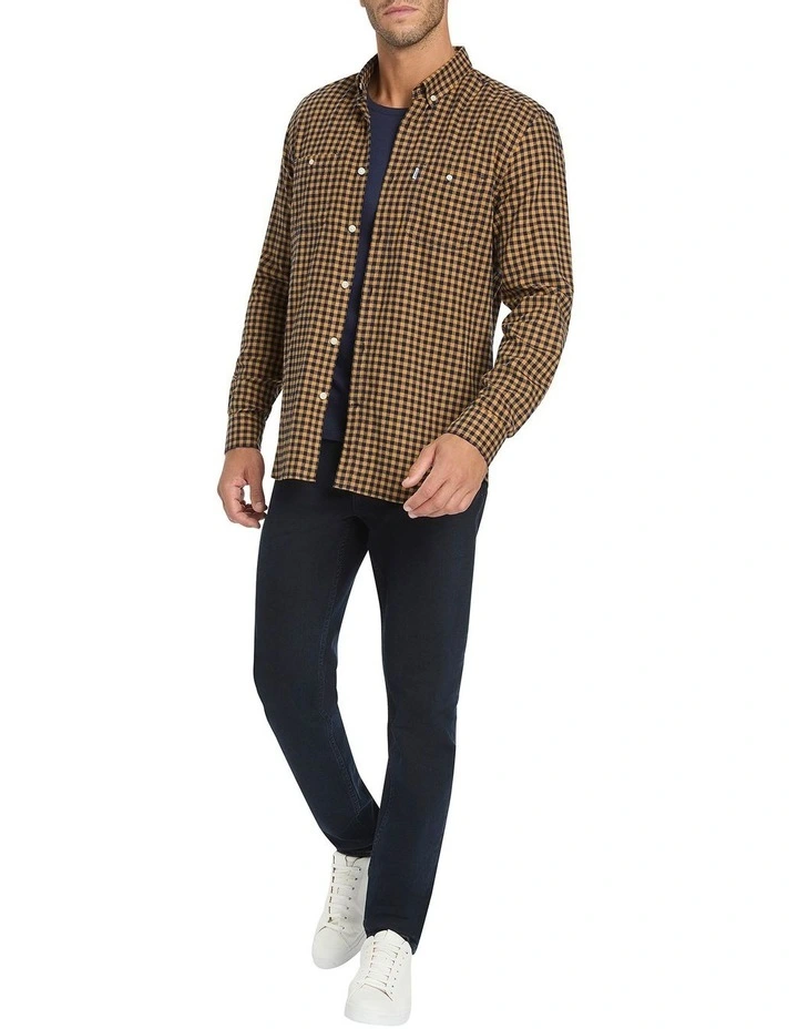 Holland Long Sleeve Check Shirt in Mustard Check