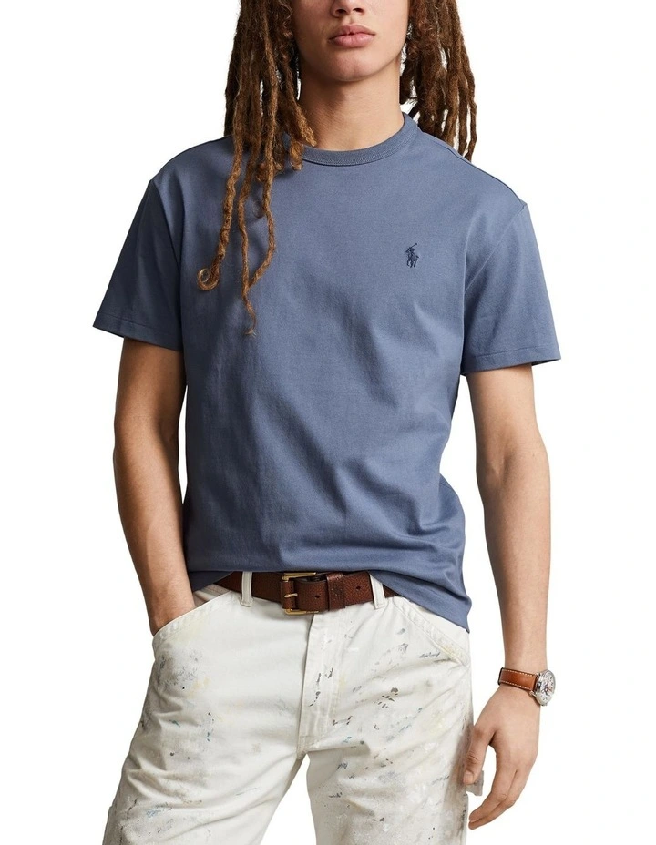 Classic Fit Jersey Crewneck T-shirt in Blue