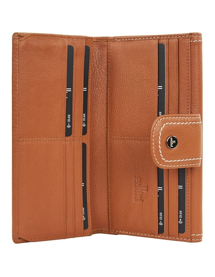 Sierra Leather Continental Wallet in Tan