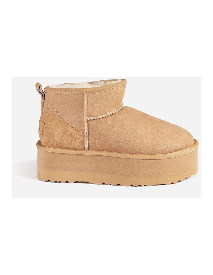 Classic Platform Ultra Mini Boots in Sand
