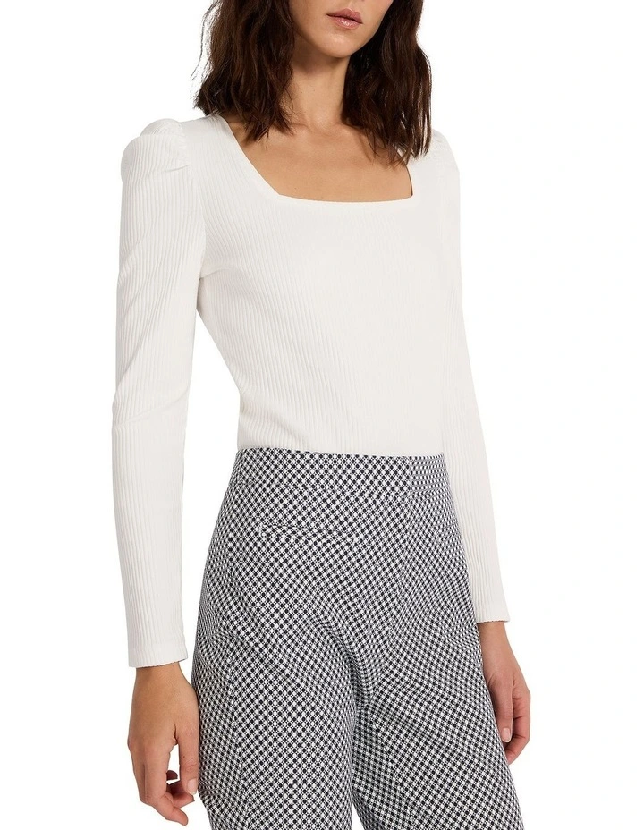 Call On Me Rib Top in Ivory