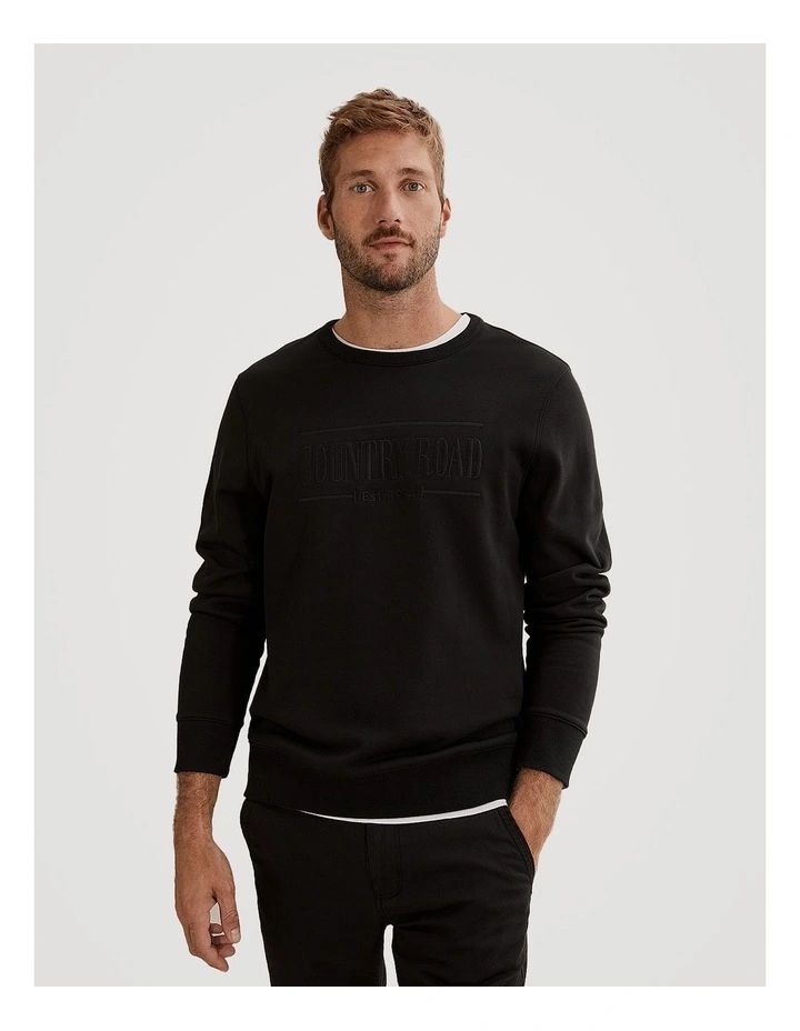 Verified Australian Cotton Heritage Sweatshirt in Black