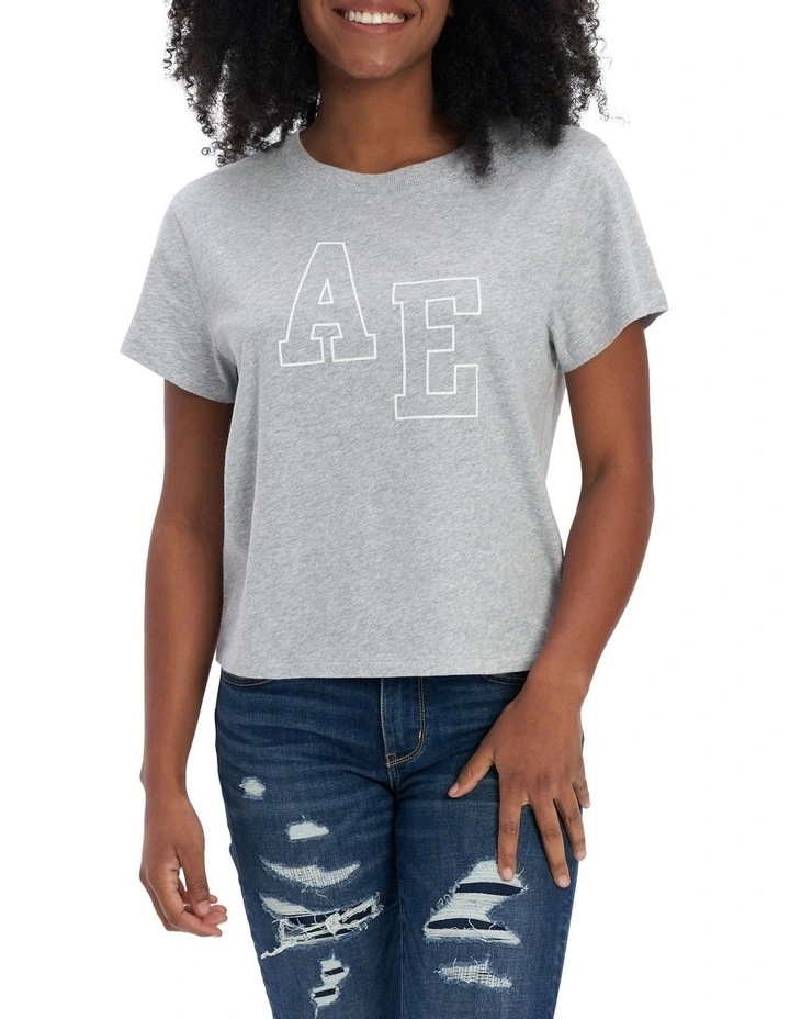Graphic Tee in Heather Gray