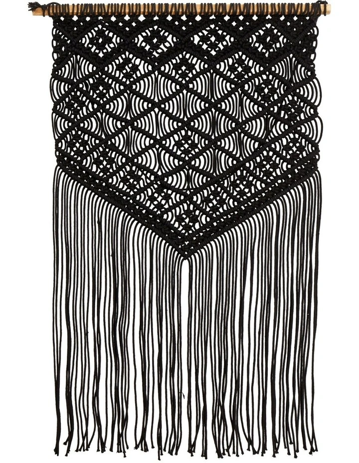 Fringe Wall Hanging in Black