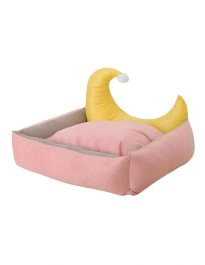 Moon Design Extra Thick Comfy Pet Bed Large in Pink