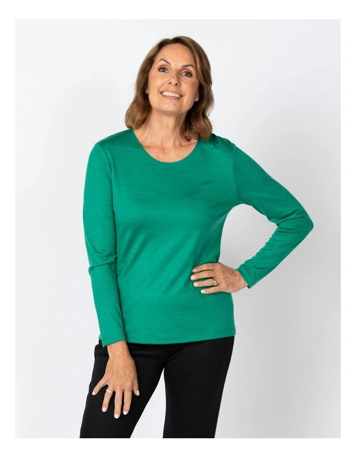 Hedrena Classic Long Sleeve Tee in Green
