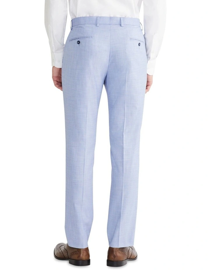 Sharkskin Slim Suit Pant in Plain Blue