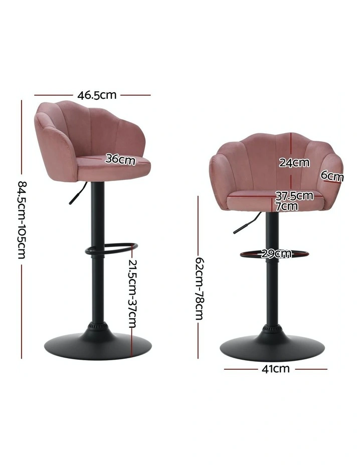 Kitchen Bar Stools in Pink Nessah
