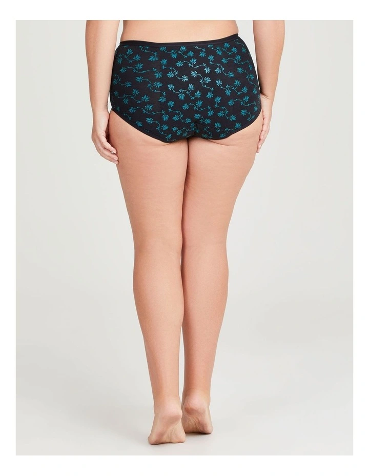 Period Night Heavy Undies in Teal Floral