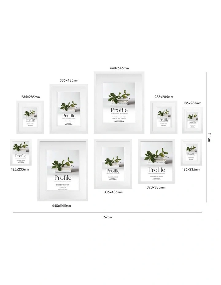Deluxe Gallery Wall Set C 10 Frames in White